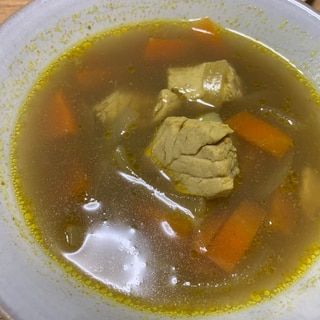 ブリ入りカレースープ